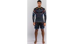 Venum x TEKKEN 8 Long Sleeve Rashguard - Yoshimitsu - Black/Orange