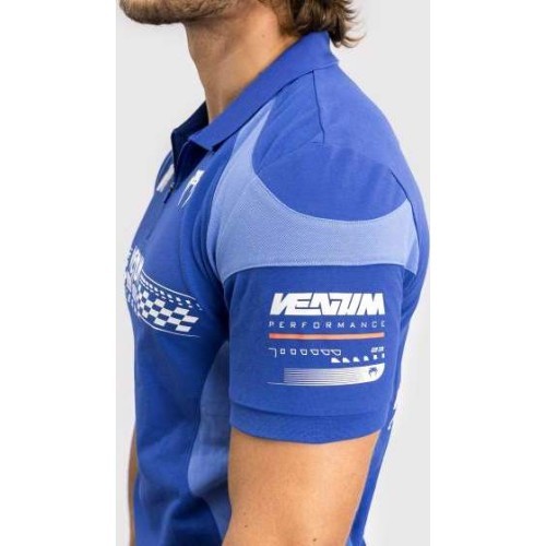 Venum Motorsport kokvilnas polo krekls, spilgti zils