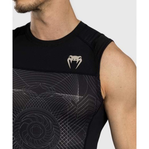 Venum G-Fit Air Men's Sleeveless Rashguard - Deep Black/Desert Sand