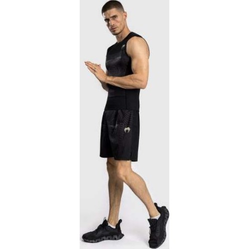 Venum G-Fit Air Men's Sleeveless Rashguard - Deep Black/Desert Sand