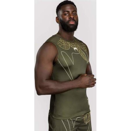 Venum Serpenti Sleeveless Rashguard - Khaki/Bronze/Ivory