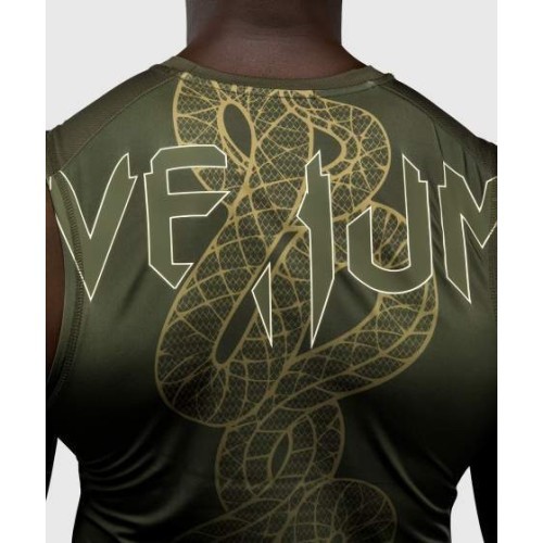 Venum Serpenti Sleeveless Rashguard - Khaki/Bronze/Ivory