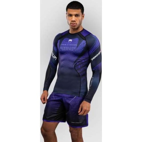 Venum x TEKKEN 8 rashguard krekls ar garām piedurknēm - Kazuya - melns/violets