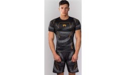 Рашгард Venum Matupa с коротким рукавом – Black/Grey/Gold