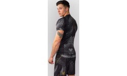 Venum Matupa rashguard ar īsām piedurknēm – Black/Grey/Gold