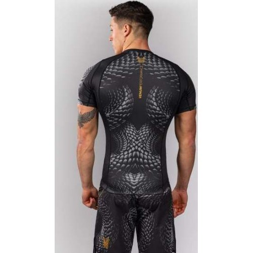 Venum Matupa rashguard ar īsām piedurknēm – Black/Grey/Gold