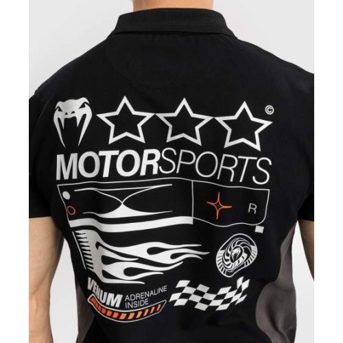 Venum Motorsport kokvilnas polo krekls – melns