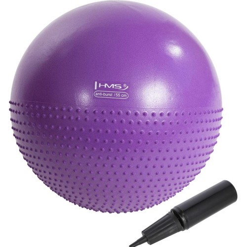 Jauna vingrošanas bumba HMS YB03, 55 cm, violeta