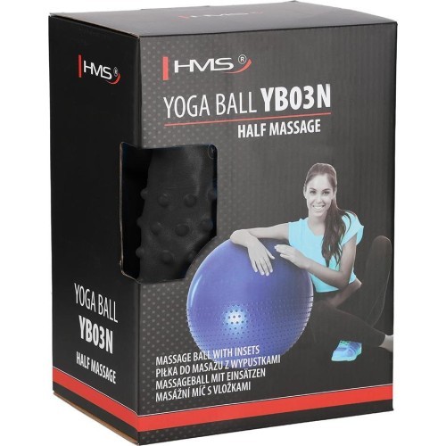 YB03 NEW 75CM BLACK GYM BALL HMS