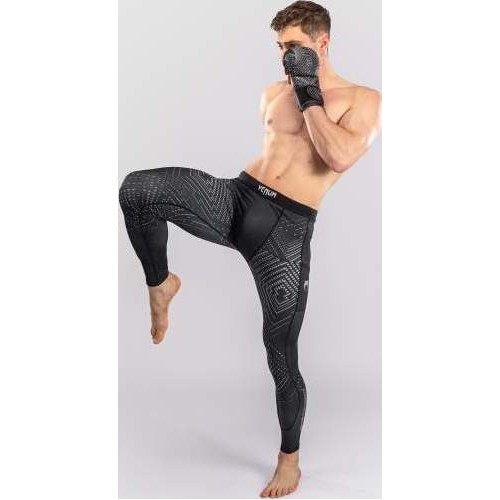 Леггинсы Venum Midnight Fury, чёрный/серый/серебристый
