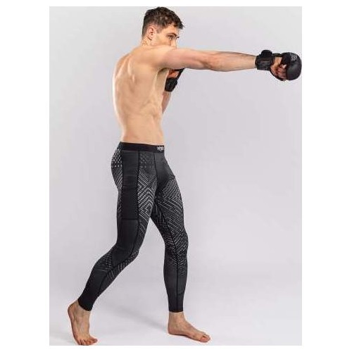 Леггинсы Venum Midnight Fury, чёрный/серый/серебристый