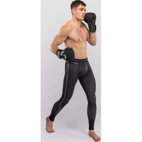Леггинсы Venum Stealth Spats, чёрно-белые
