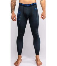 Компрессионные штаны Venum Thunder Dragon, чёрно-синие