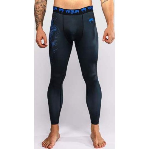 Kompresijas bikses Venum Thunder Dragon, melnas/karaliski zilas