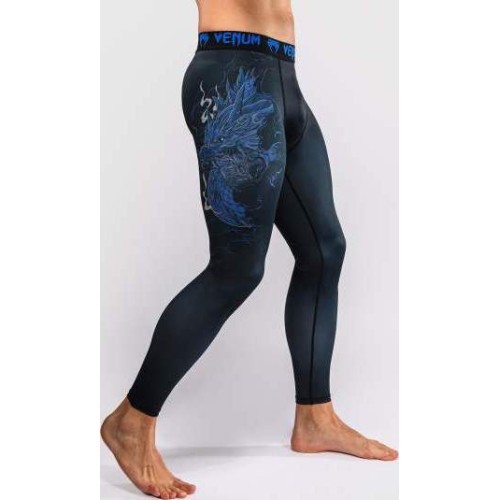 Kompresijas bikses Venum Thunder Dragon, melnas/karaliski zilas