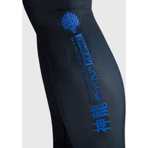Компрессионные штаны Venum Thunder Dragon, чёрно-синие
