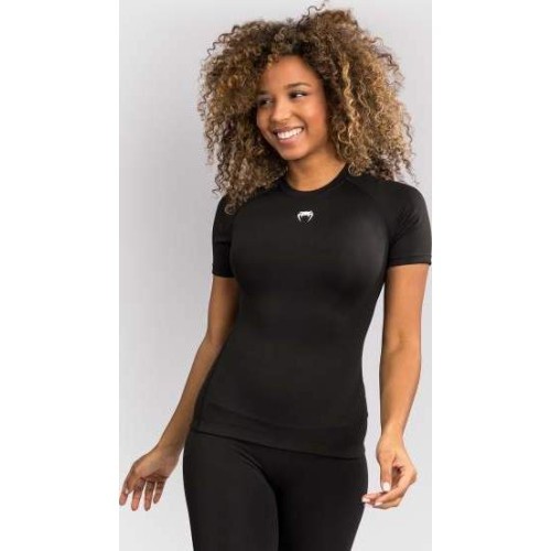 Venum Halo sieviešu rashguard ar īsām piedurknēm, melns