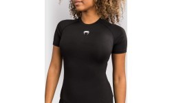 Venum Halo sieviešu rashguard ar īsām piedurknēm, melns