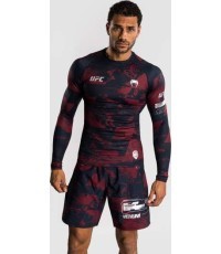 Vīriešu UFC Zenith by Venum kompresijas krekls ar garām piedurknēm, bordo
