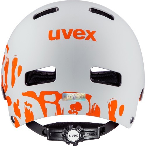 Uvex Kid 3 Dirtbike Helmet, light gray-orange