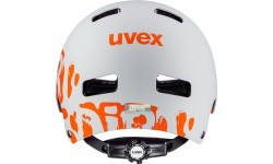 Uvex Kid 3 Dirtbike Helmet, light gray-orange