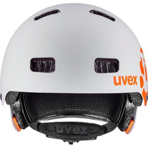 Шлем Uvex Kid 3 dirtbike, светло-серо-оранжевый