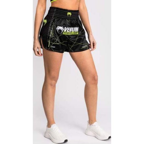 Venum Training Camp 4.0 Muay Thai šorti – melni/neona zaļi