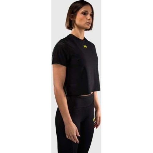 Venum Lazer Women's Dry Tech T-Shirt - Black/Yellow