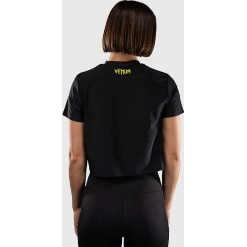 Venum Lazer Dry Tech sieviešu T-krekls, melns/dzeltens