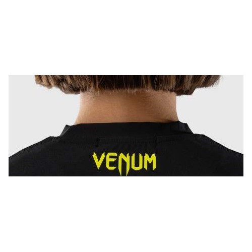 Женская футболка Venum Lazer Dry Tech, чёрная/жёлтая