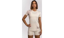 Venum Serpenti Women’s Dry-Tech T-Shirt - Ivory/Burgundy