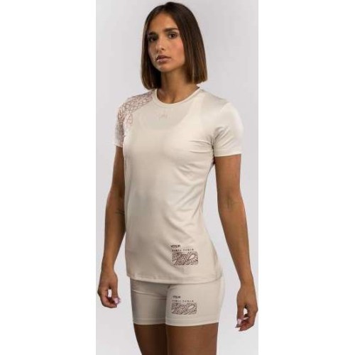Venum Serpenti Dry-Tech sieviešu T-krekls, ziloņkaula / bordo