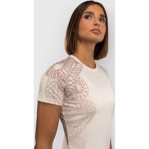 Venum Serpenti Dry-Tech sieviešu T-krekls, ziloņkaula / bordo