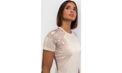 Venum Serpenti Women’s Dry-Tech T-Shirt - Ivory/Burgundy