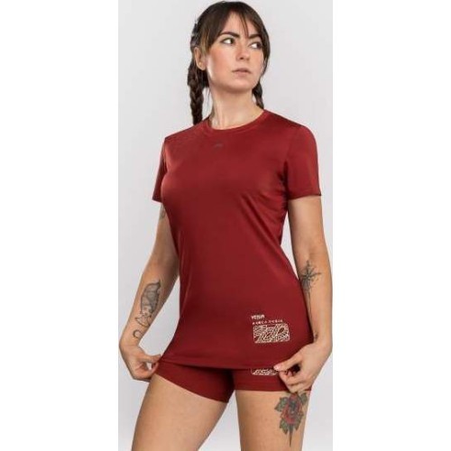 Женская футболка Venum Serpenti Dry-Tech, бордовый/слоновая кость