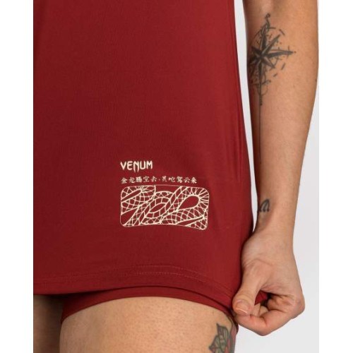 Venum Serpenti sieviešu Dry-Tech krekls, bordo/ziloņkaula