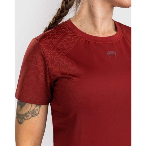 Venum Serpenti sieviešu Dry-Tech krekls, bordo/ziloņkaula