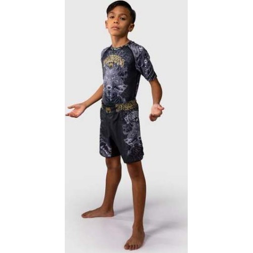 Venum Wolf Atak Kids Fightshorts - Black/Grey