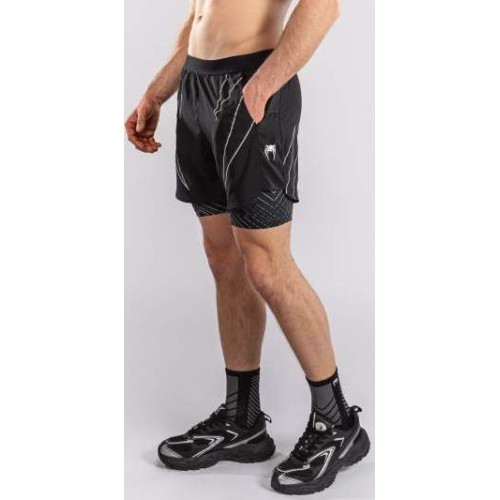 Treniņu šorti Venum Midnight Fury, melni/pelēki/sudraba