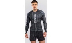 Karate Combat by Venum Long Sleeve Rashguard - Black/Grey