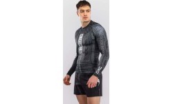 Karate Combat by Venum Long Sleeve Rashguard - Black/Grey