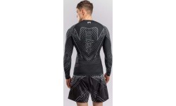 Рашгард с длинным рукавом Venum Midnight Fury – чёрный/серый/серебристый
