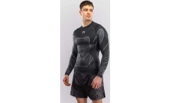 Venum Midnight Fury rashguard krekls ar garām piedurknēm – melns/pelēks/sudraba