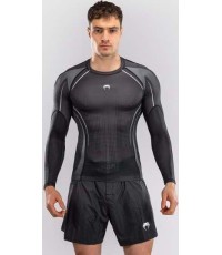 Krekls Venum Stealth Rashguard ar garām piedurknēm, melns/balts