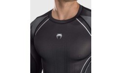 Krekls Venum Stealth Rashguard ar garām piedurknēm, melns/balts