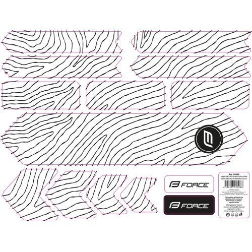 FORCE LACE Bicycle Stickers, 37x27cm