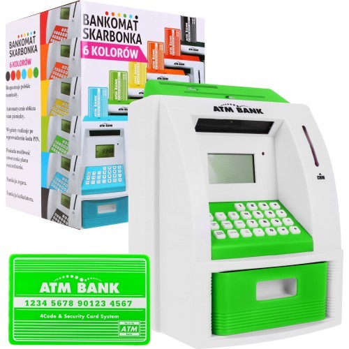 Rotaļu bankomāts, zaļš