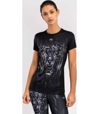 Женская футболка Venum Tiger Dry Tech, черный/серебристый