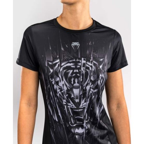 Venum Tiger Women's Dry Tech T-Shirt - Black/Silver