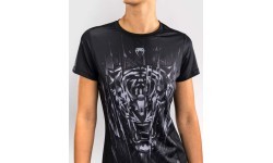 Venum Tiger Dry Tech sieviešu T-krekls, melns/sudraba